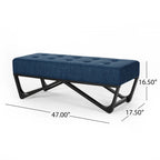 Ursa Contemporary Fabric Ottoman Bench by Christopher Knight Home