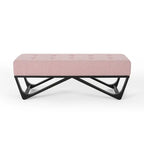 Ursa Contemporary Fabric Ottoman Bench by Christopher Knight Home