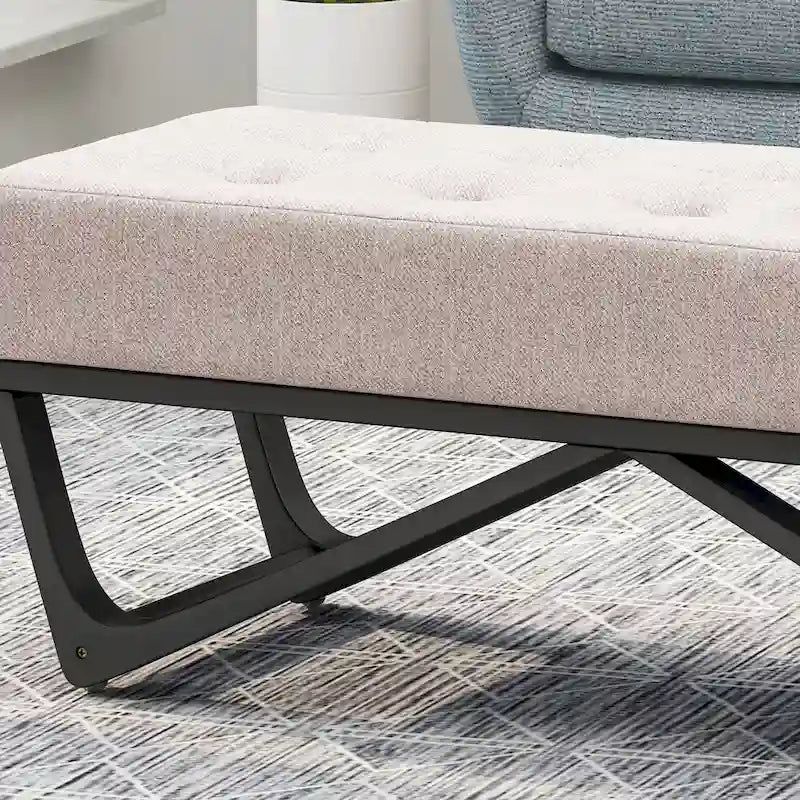Ursa Contemporary Fabric Ottoman Bench by Christopher Knight Home