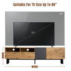 Modern Media Console Table TV Stand for 80 TV