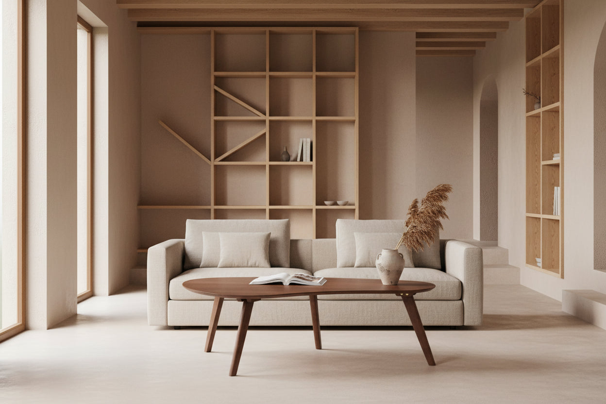 Carson Carrington Battrask Walnut Finished Coffee Table