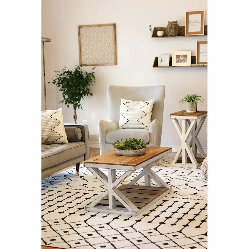 Aztec White Combo Coffee Table