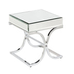 SEI Furniture Olivia Chrome Mirrored Side Table