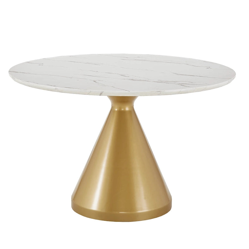 Darcy 46 Wide Faux Marble Round Dining Table by iNSPIRE Q Bold
