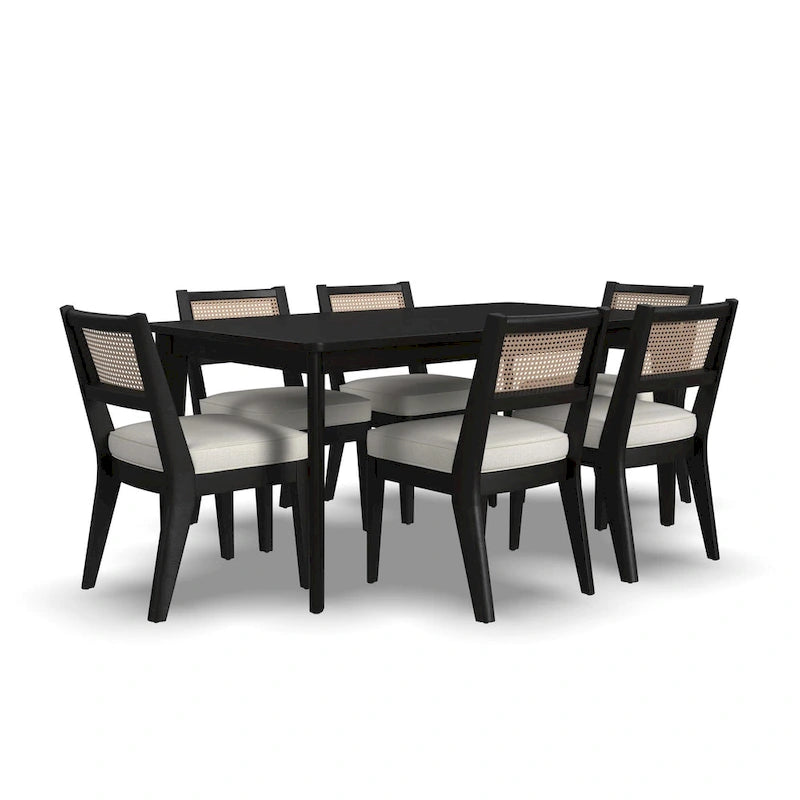 Brentwood Black Wood Rectangle Dining Set by Homestyles - 66 x 30 x 36