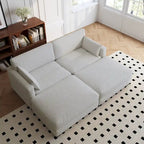 88 Convertible Larger Couch Modular Sectional Sofa Set