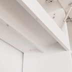 Bookshelf Entertainment Center Storage & Ambient Lighting White/Black