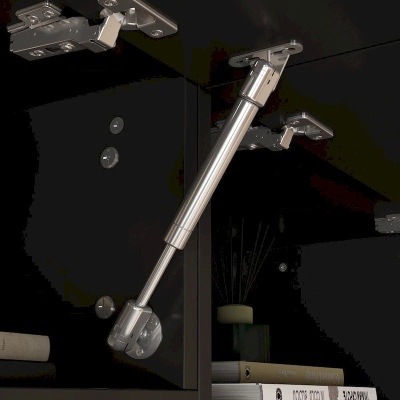 Bookshelf Entertainment Center Storage & Ambient Lighting White/Black