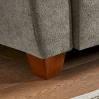 109 Modern 4 Seaters Towelling Sectional Sofa with Hidden Coffee Table Adjustable Headrest and Large Storage Space