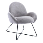 Corvus Rowen Modern Fleece Upholstered Accent Chair with Arm