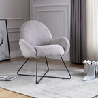 Corvus Rowen Modern Fleece Upholstered Accent Chair with Arm