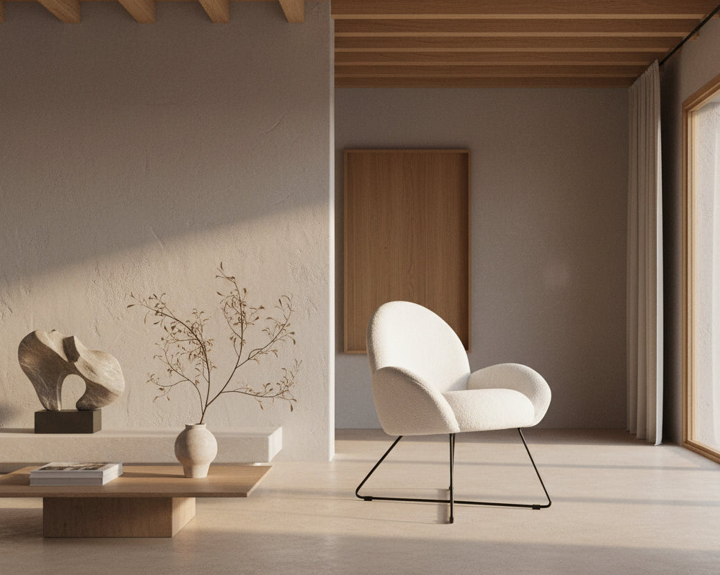 Corvus Rowen Modern Fleece Upholstered Accent Chair with Arm