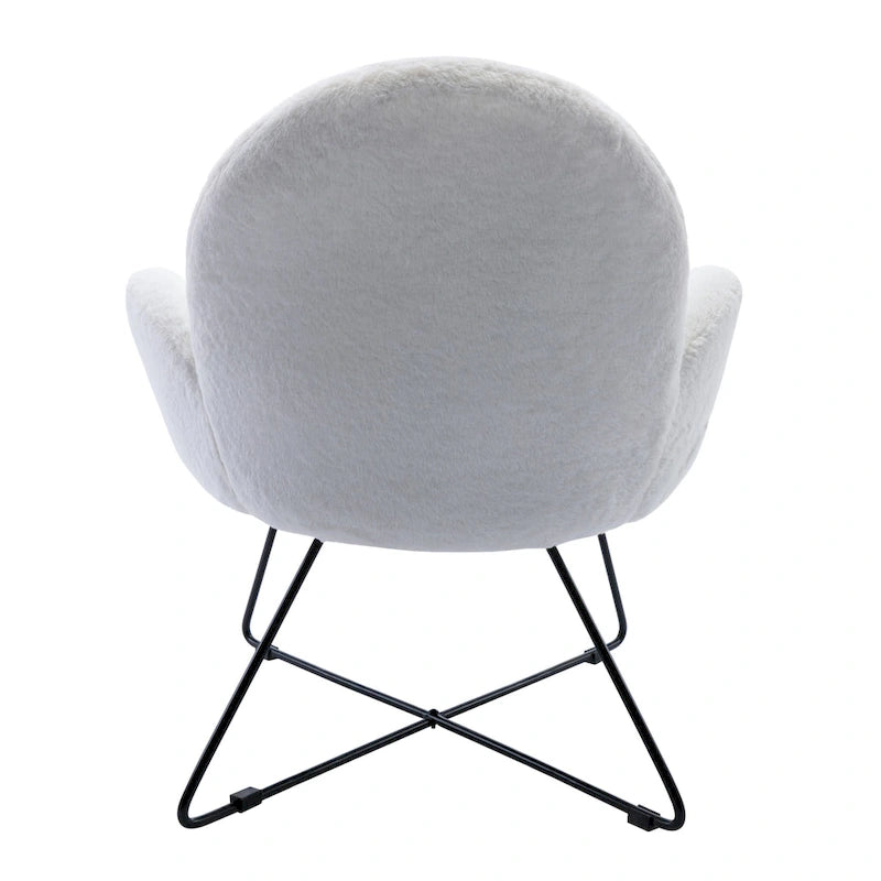 Corvus Rowen Modern Fleece Upholstered Accent Chair with Arm