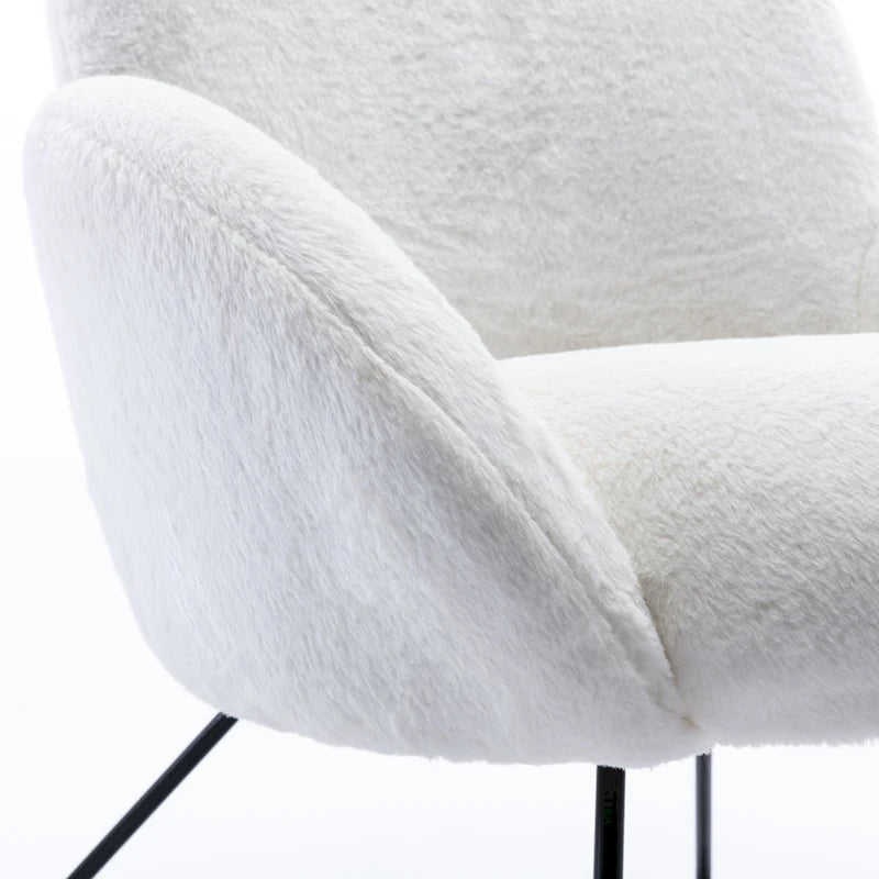 Corvus Rowen Modern Fleece Upholstered Accent Chair with Arm