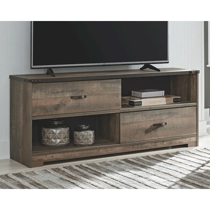 Trinell Casual Large TV Stand, Brown