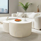 Wave Stripe Nesting Coffee Table Set for Living Room,Bedroom