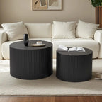 Wave Stripe Nesting Coffee Table Set for Living Room,Bedroom