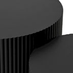 Wave Stripe Nesting Coffee Table Set for Living Room,Bedroom