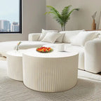 Wave Stripe Nesting Coffee Table Set for Living Room,Bedroom
