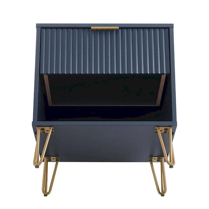 Manhattan Comfort Dumbo Mid Century Nightstand with 1 Drawer