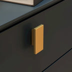 Kerrogee Black/White Bevelled Three-Drawer Bedside Table