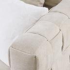 2052 LIGHT BEIGE 2S weave sofa ,contemporary new concept sofa.handcrafted weave sofa