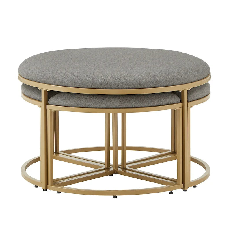 Gabin Coffee Table with Nesting Stools by iNSPIRE Q Modern