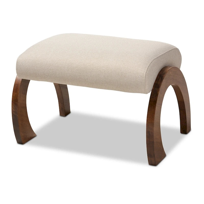 Contemporary Fabric Upholstered Ottoman by Baxton Studio