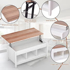 Lift-top Coffee Table with Hidden Compartment