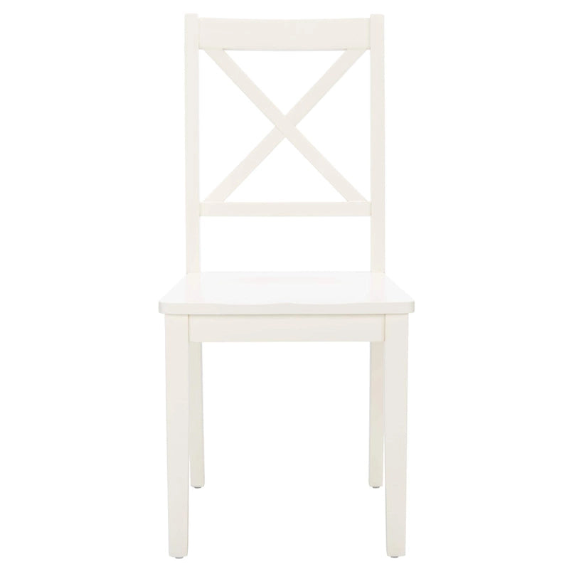 SAFAVIEH Lulla Farmhouse x-Back Dining Chair (Set of 2) - 18.4 W x 19.9 L x 37 H - 18Wx20Dx37H