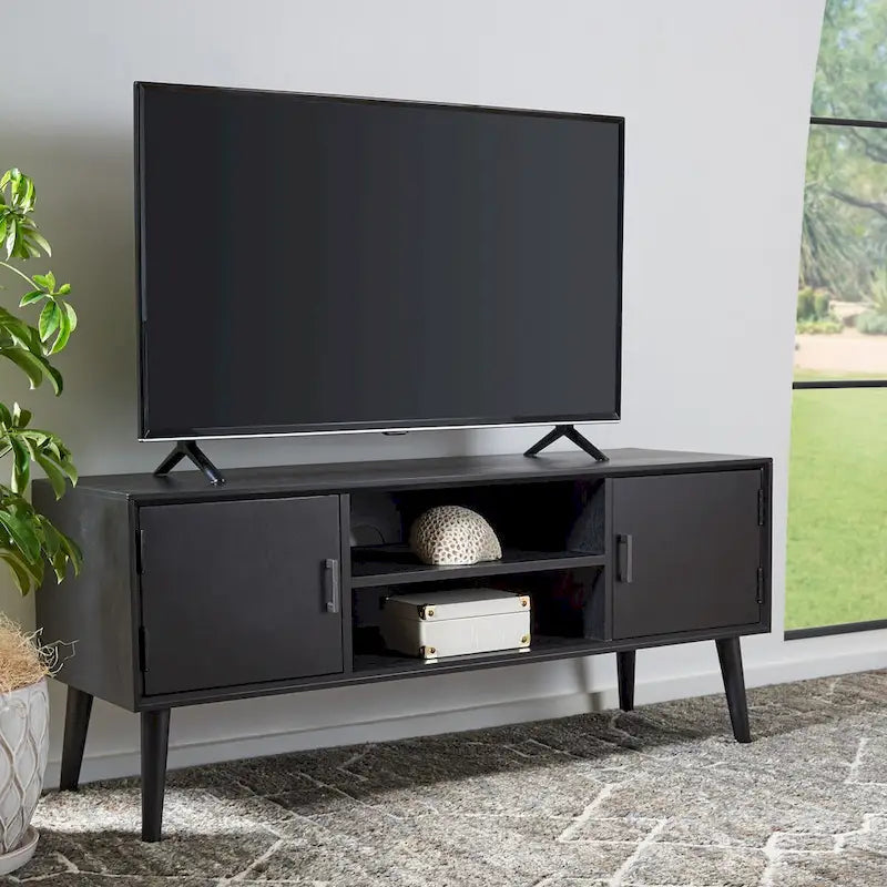 SAFAVIEH Maegan Mid-Century 47-inch Storage Media TV Stand - 47.3 W x 15.8 L x 20 H - 47Wx16Dx20H