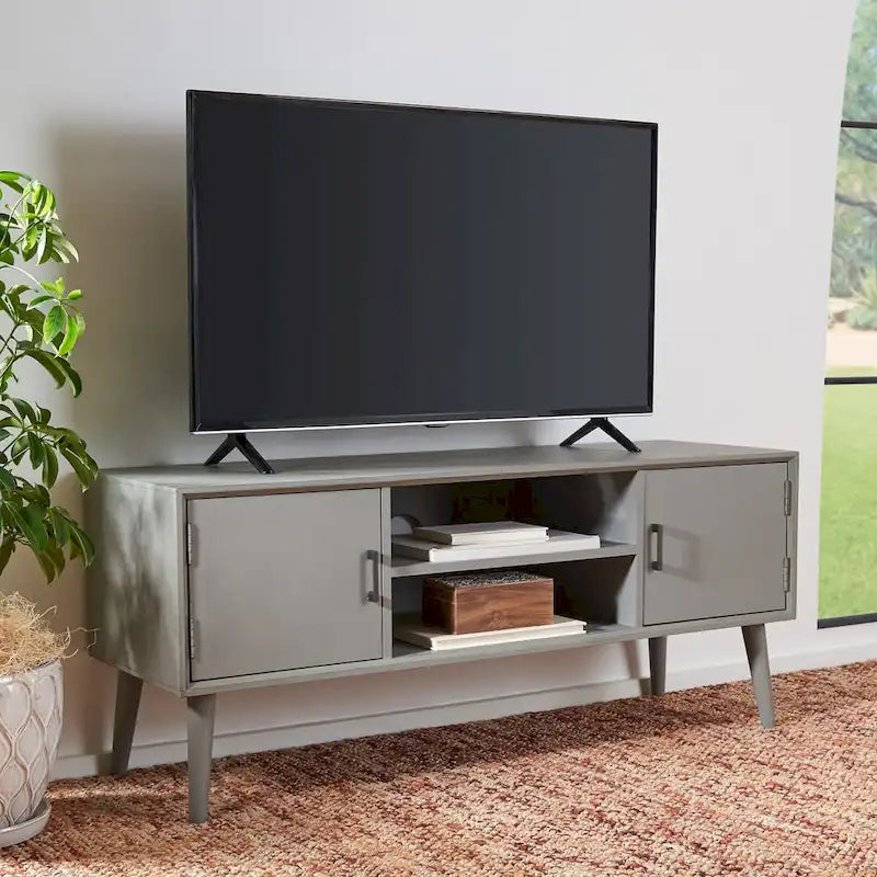SAFAVIEH Maegan Mid-Century 47-inch Storage Media TV Stand - 47.3 W x 15.8 L x 20 H - 47Wx16Dx20H