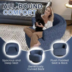 Fully Assembled Upholstered Swivel Barrel Chair