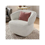 Fully Assembled Upholstered Swivel Barrel Chair