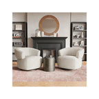 Fully Assembled Upholstered Swivel Barrel Chair