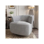 Fully Assembled Upholstered Swivel Barrel Chair