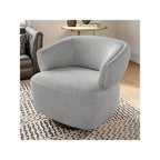 Fully Assembled Upholstered Swivel Barrel Chair