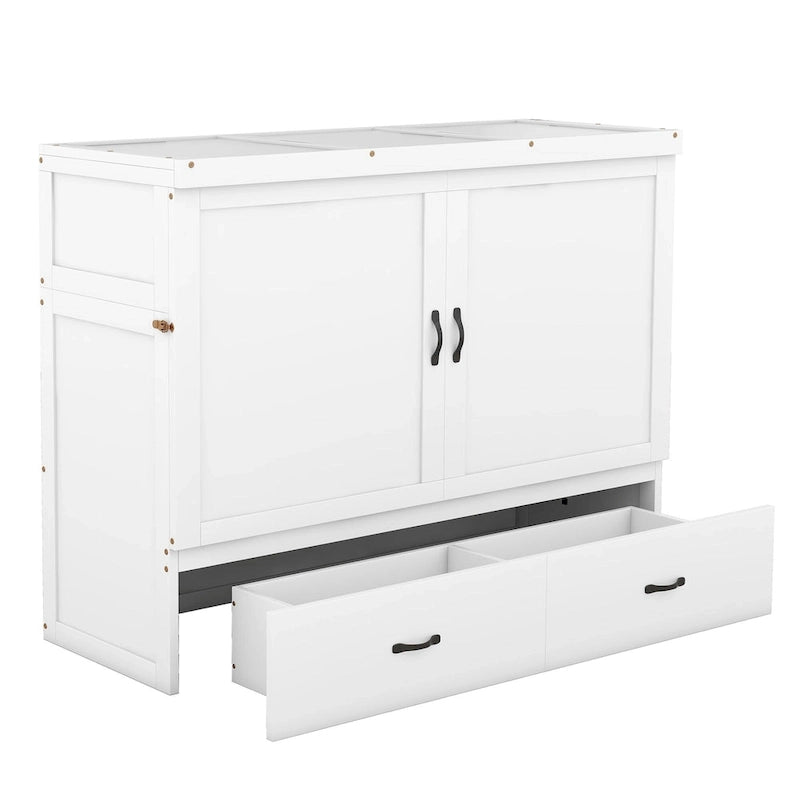 Murphy Bed with USB Port and a Large Drawer