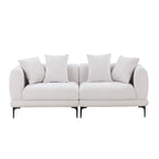 108.3in Upholstered Blue White 4-Seater Modern Fabric Sofa Couch