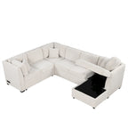 MERAX Sectional Sofa Pull out Sofa Bed with Storage Chaise