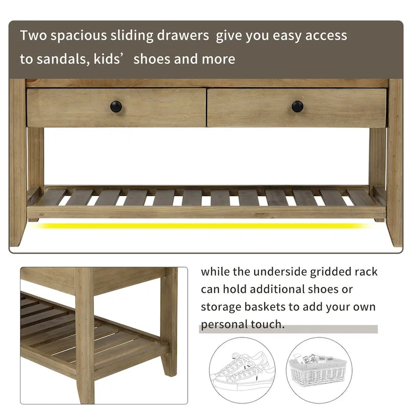 Multipurpose Entryway Storage with Drawers