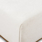 Poly & Bark Jarmo Ottoman with Adjustable Walnut Table - Full Grain Genuine Italian Leather