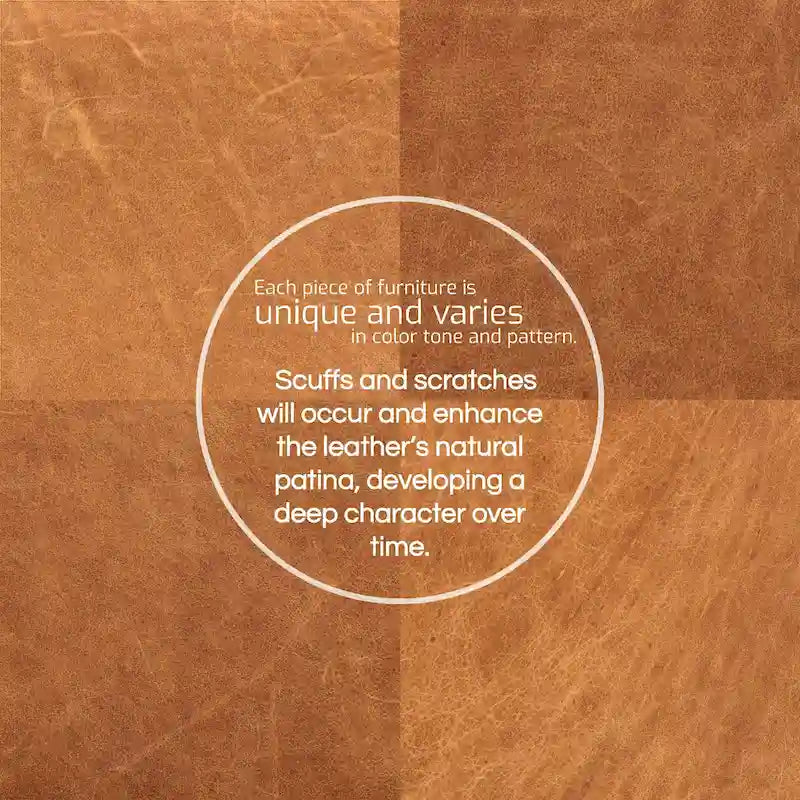 Poly & Bark Jarmo Ottoman with Adjustable Walnut Table - Full Grain Genuine Italian Leather