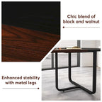 70.86 Modern Oval Dining Table with Splicing Board, Curved Kitchen Tables for 6-8